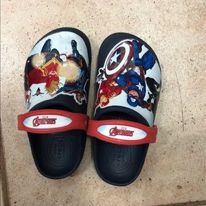 Avengers crocs sz 12